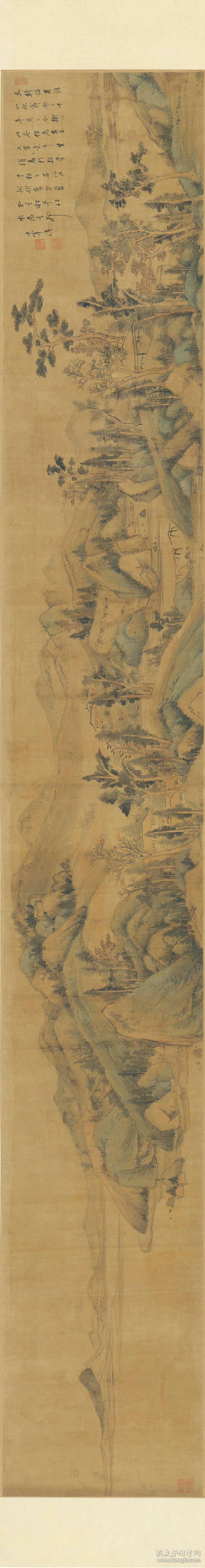 董其昌山水手卷尺寸333825491厘米宣纸水墨原色微喷印制定制产品不