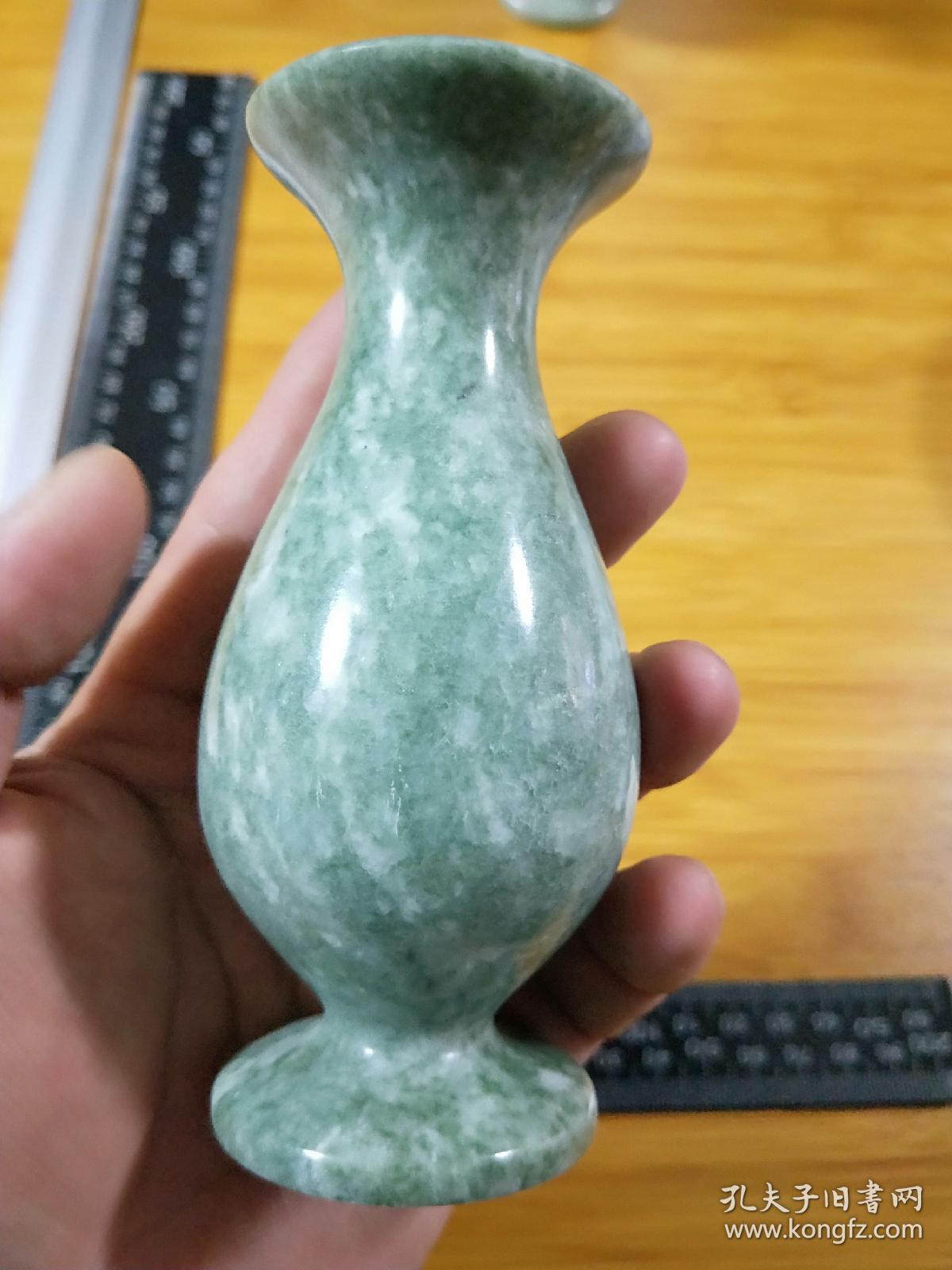 【保真】天然鲁山玉玉瓶,玉器摆件,佛龛净水瓶.尺寸看图