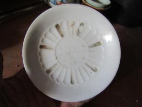 古玩瓷器老瓷器民国菊瓣纹白瓷小碟