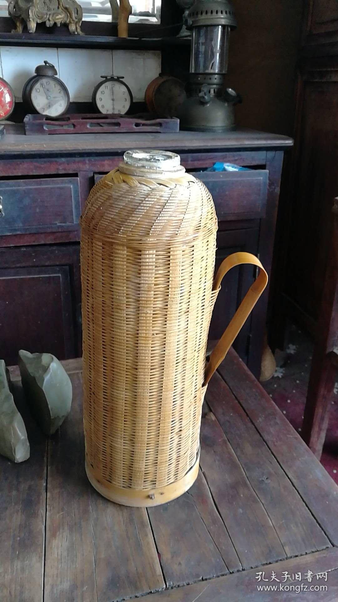民国竹编暖瓶