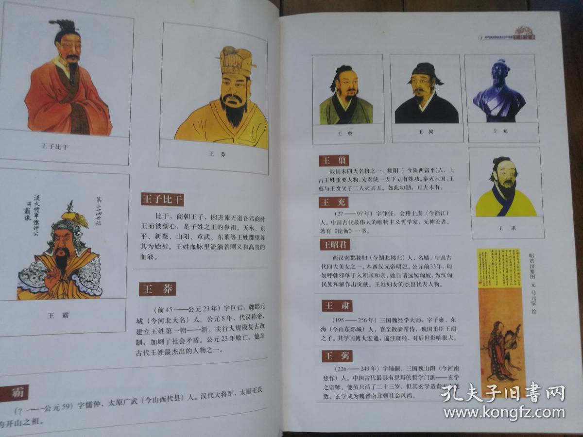 王姓宝典(16开精装本,6册全,主要介绍起源,发展,分支,世系,名门望族
