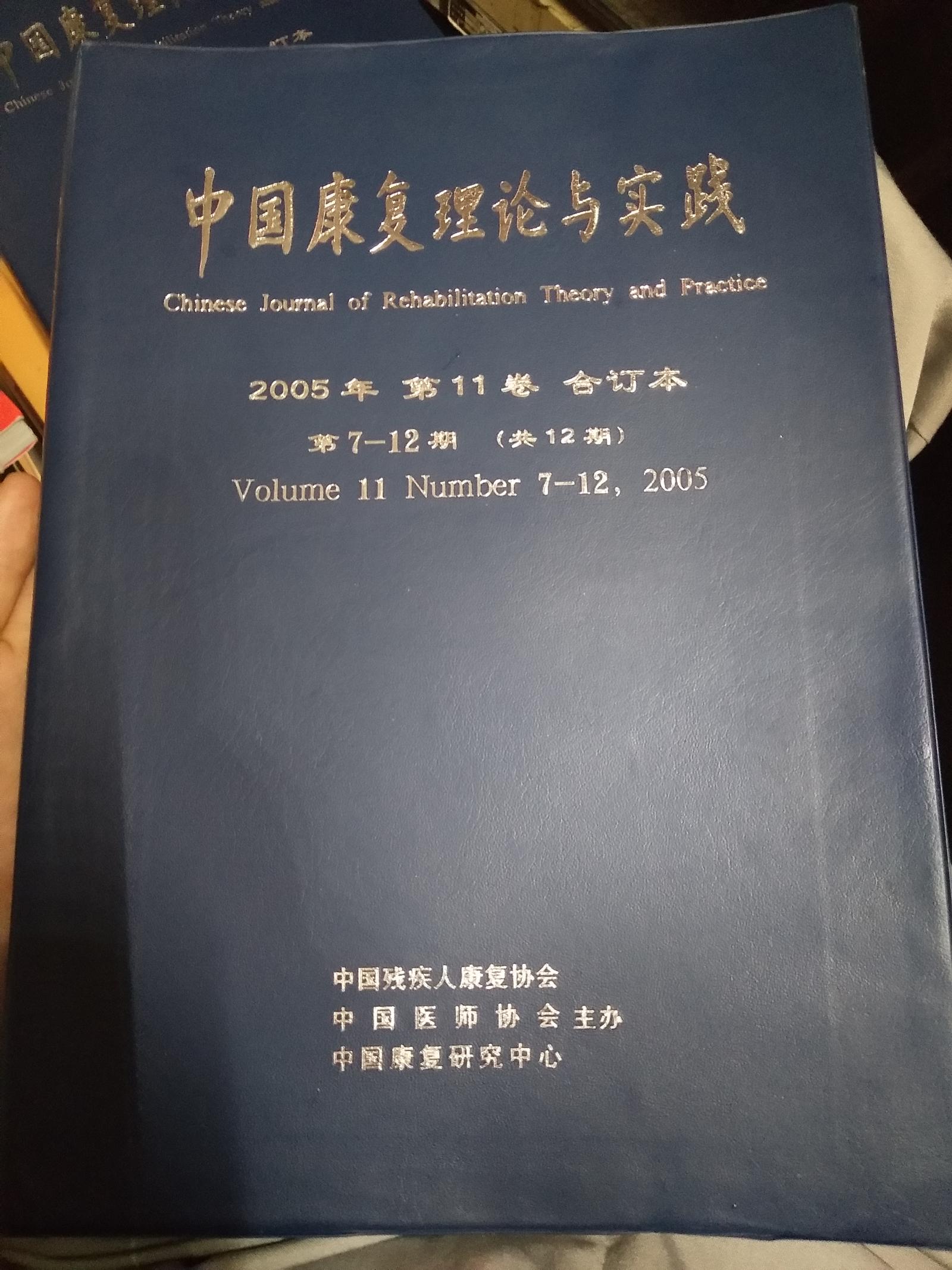 中国康复理论与实践2005年  第11卷  合订本  第7-12期（共12期）