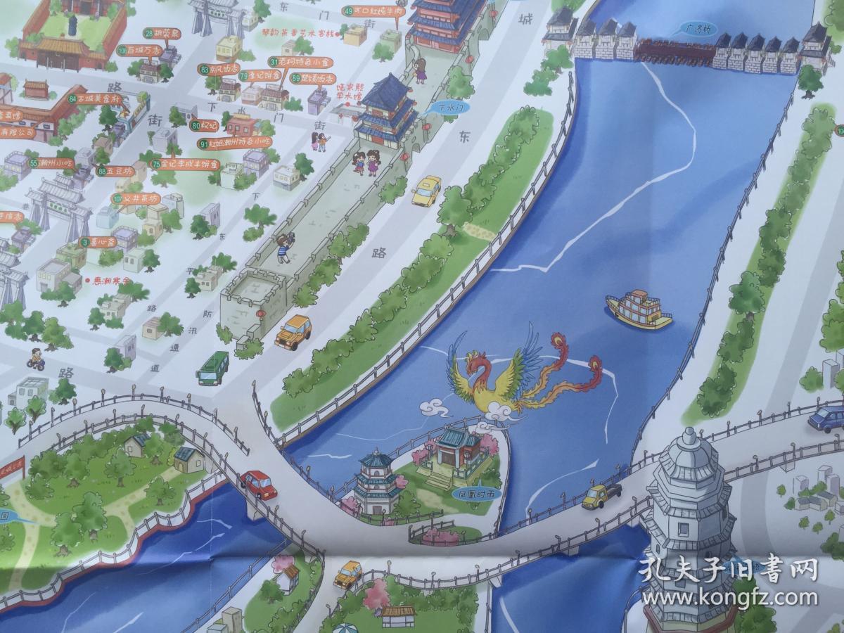 潮州地图 潮州市地图 潮州旅游图 潮州美食手绘地图