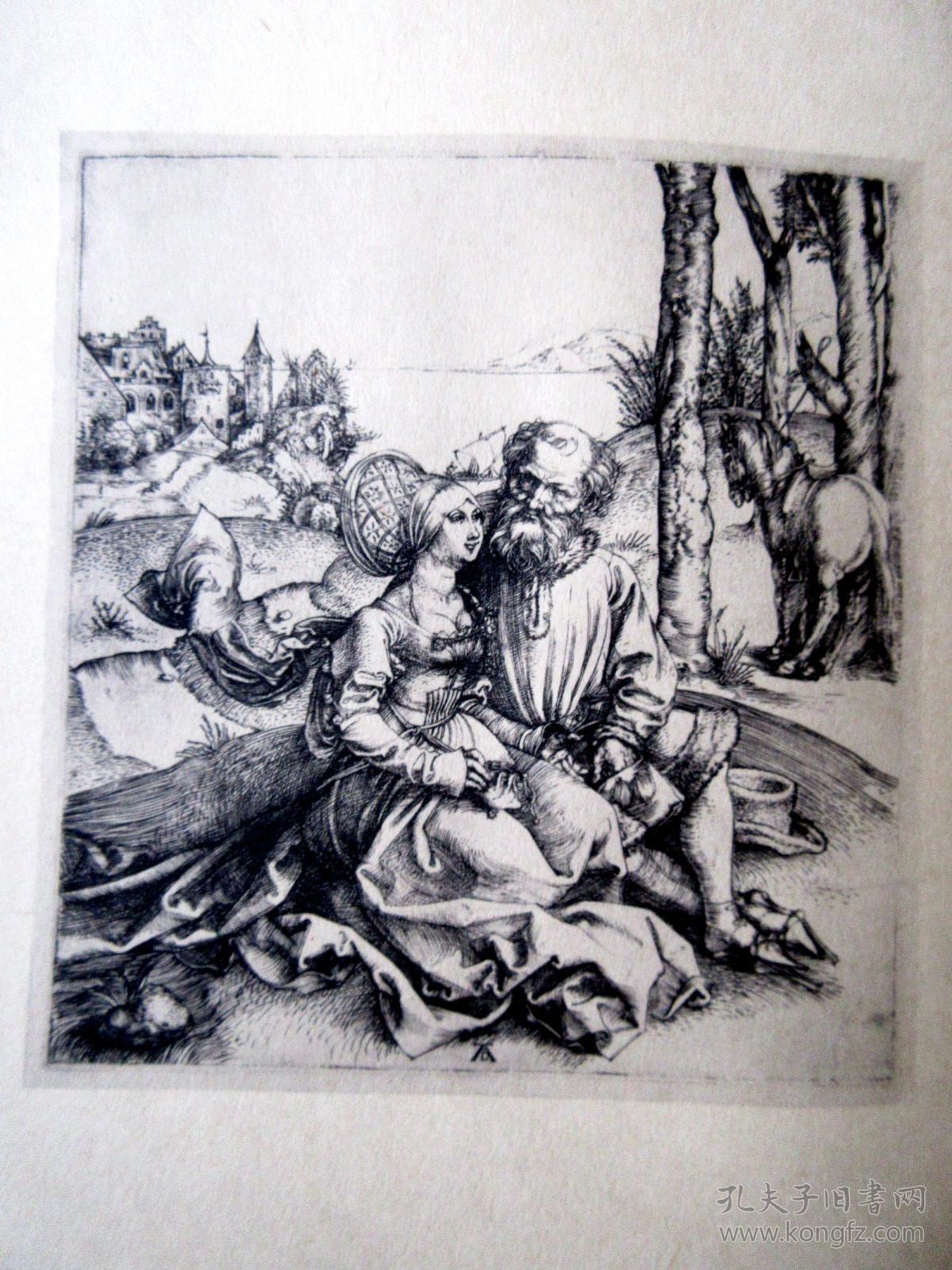 稀见皮装大开本46x33厘米珂罗版版印刷丢勒铜版画原大影印全集107叶