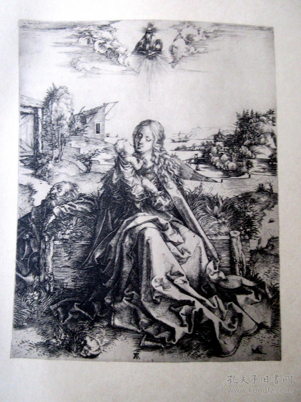 稀见皮装大开本46x33厘米珂罗版版印刷丢勒铜版画原大影印全集107叶