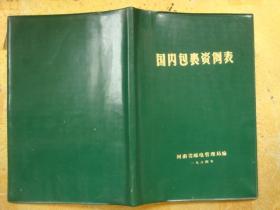 国内包裹资例表  河南省邮电管理局 1984年