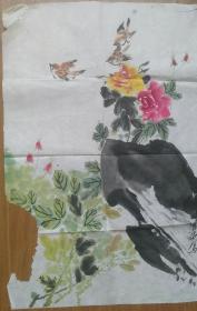 早期渭尔款国画68CM*45CM