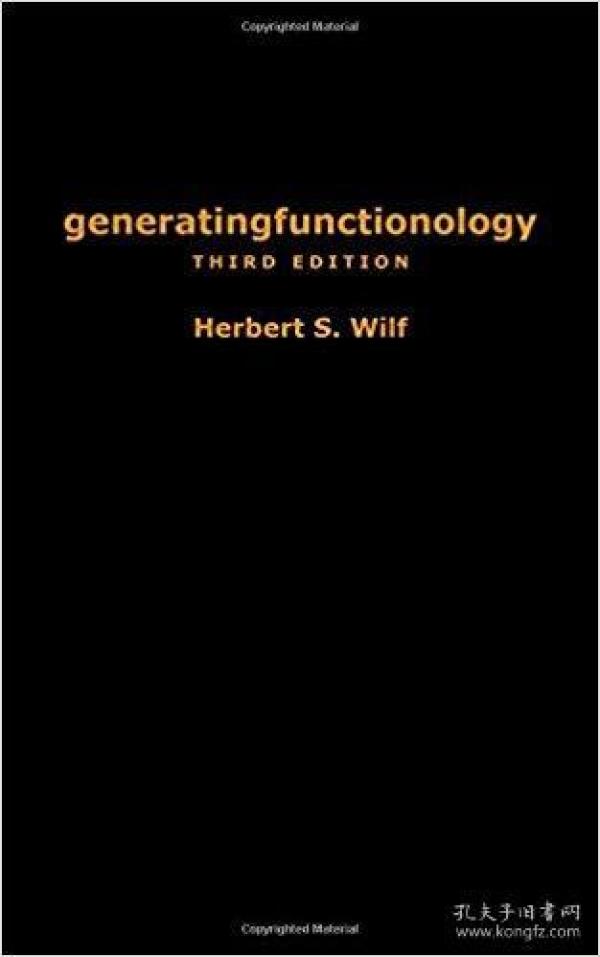 Generatingfunctionology, Third Edition 发生函数论 9781568812793 1568812795