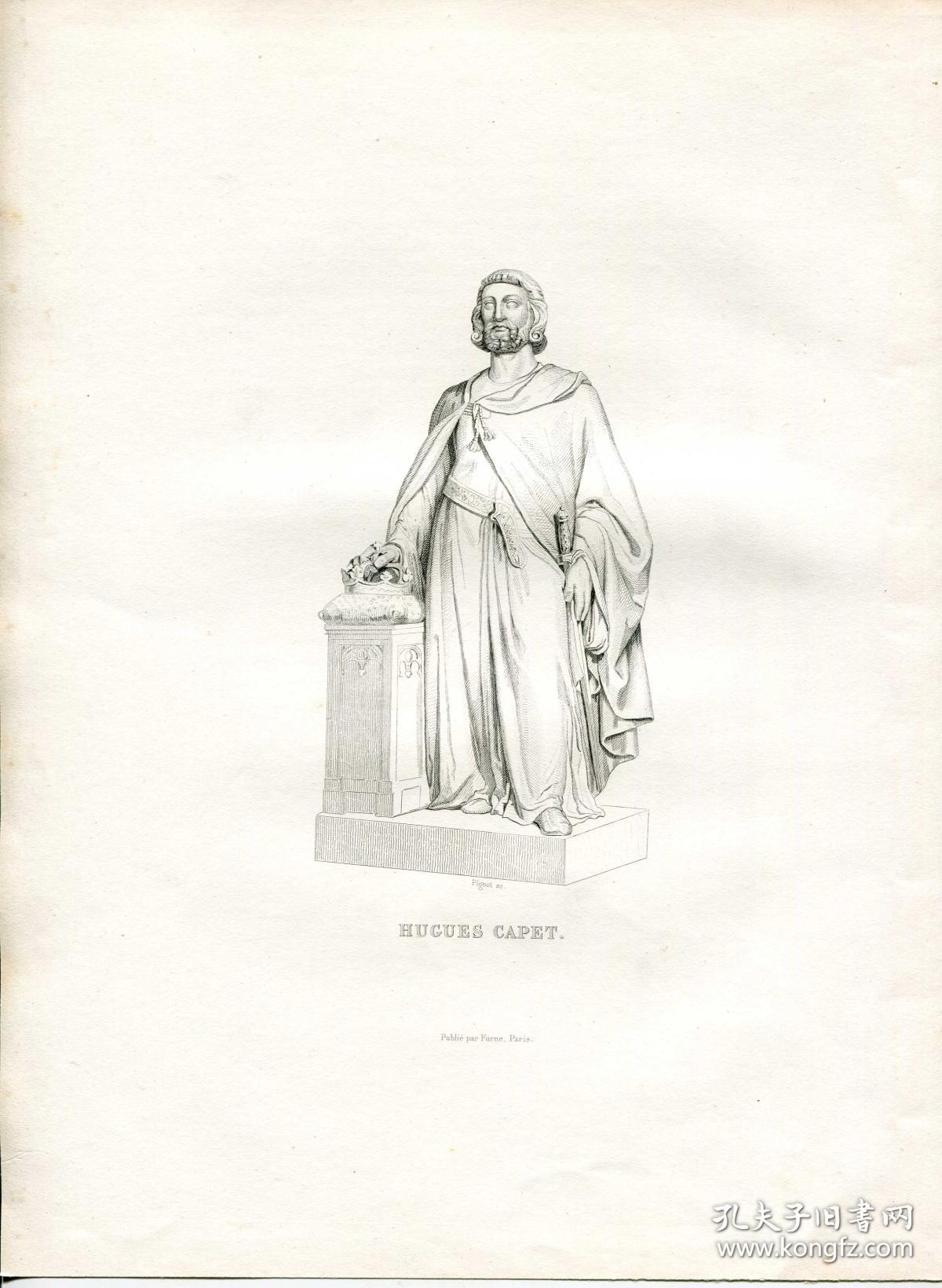 1845年钢版画雨果卡佩29522厘米