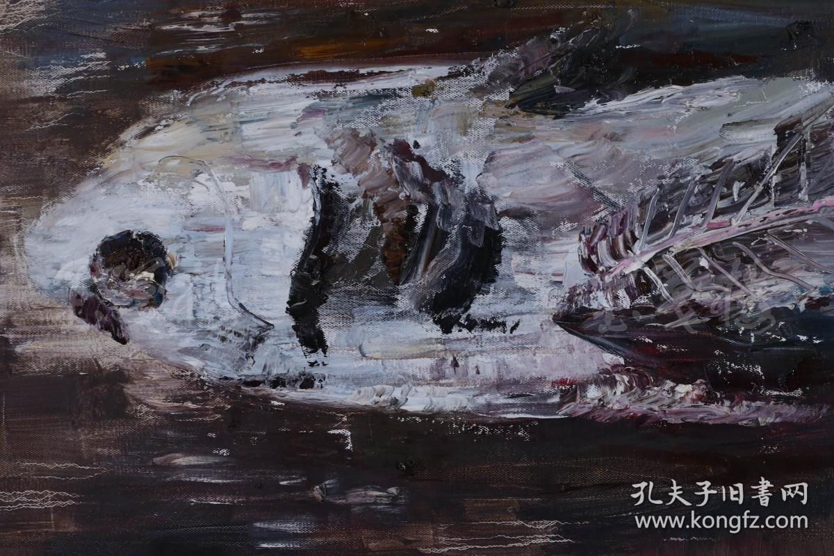 中国意象油画研究会员,陕西青年美协理事 于小鱼油画作品《老人与海》