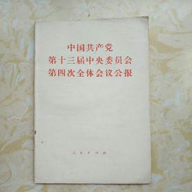 中国共产党十三届中央委员会第四次全体会议公报