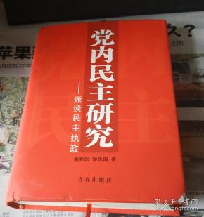 党内民主研究一兼淡民主执政.硬精装带书衣.f10.