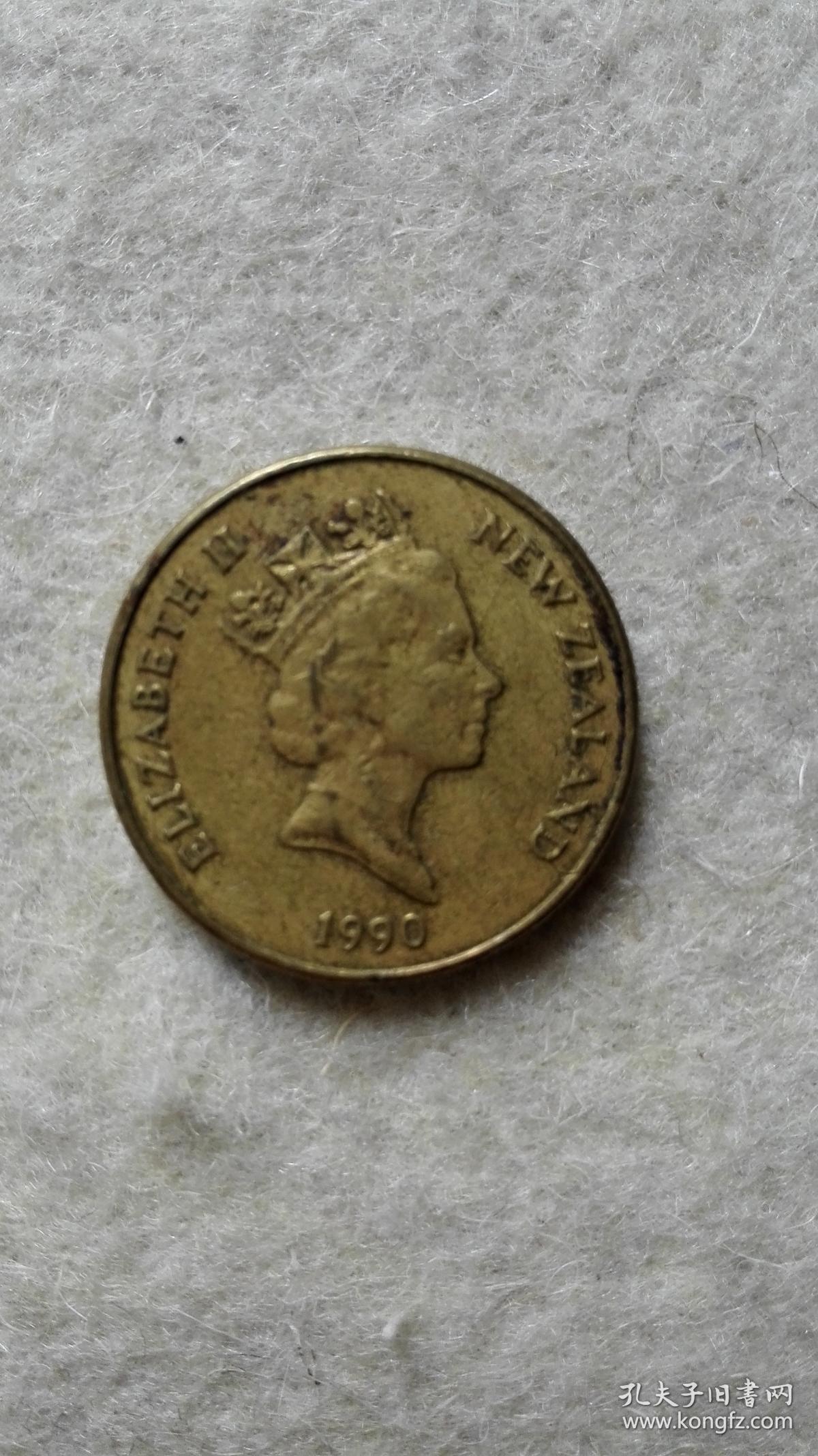 新西兰一元硬币图案图片