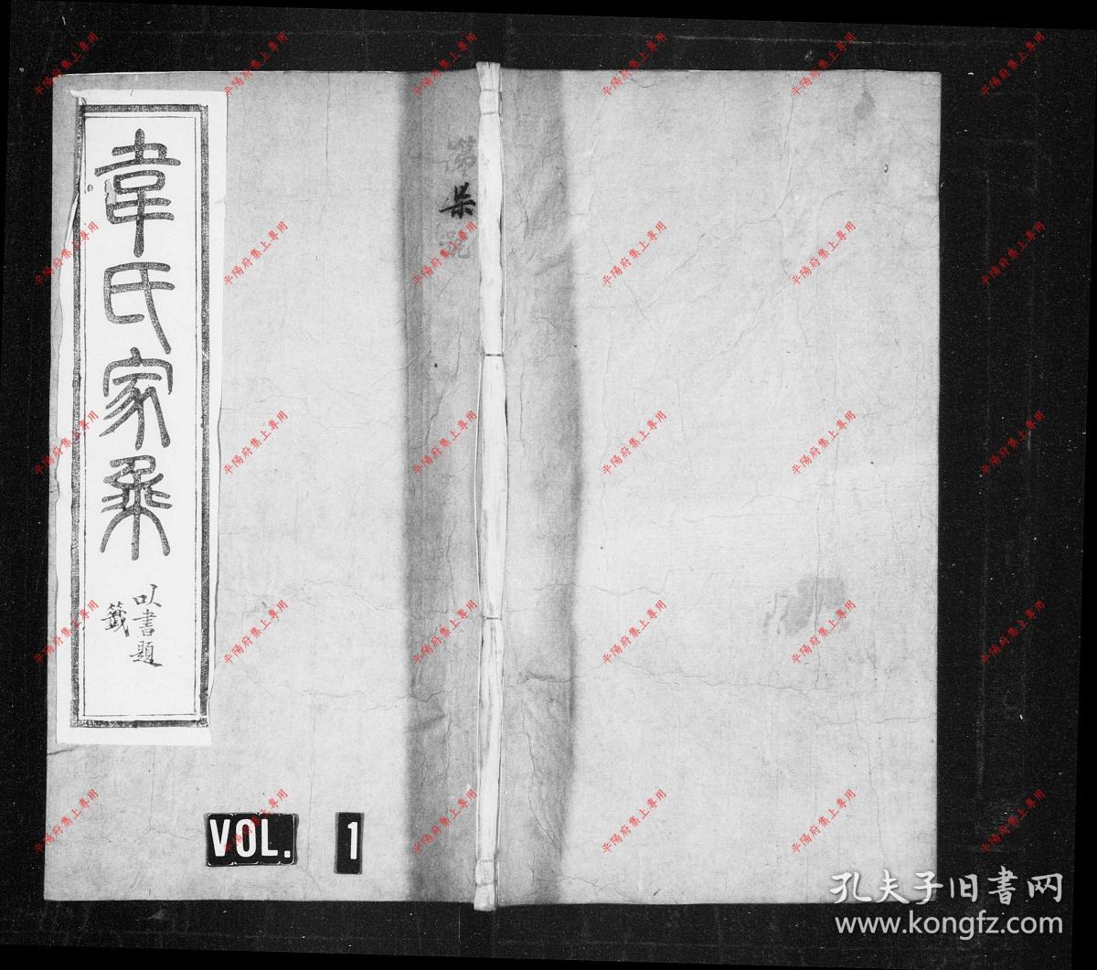 【家谱族谱宗谱】韦氏族谱 山涛支系 景岱分册(附勘误表 b1t