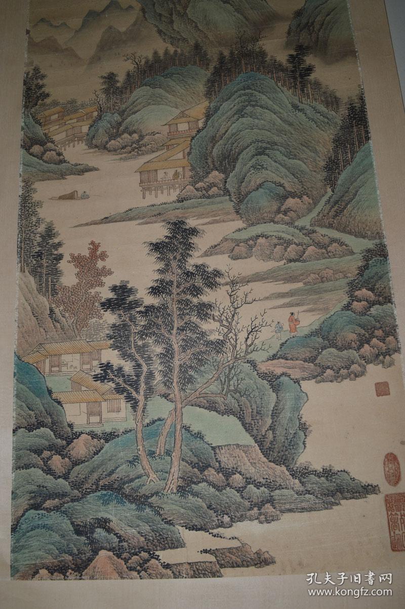 清代老字画山水老画