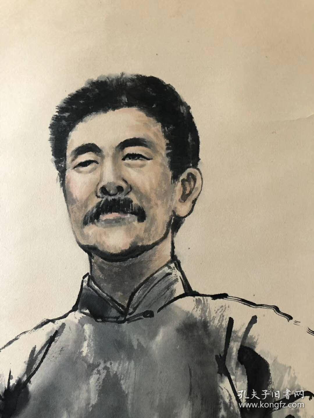 李琦 四尺立轴 鲁迅先生画像尺寸:210×87厘米编号:xh739510