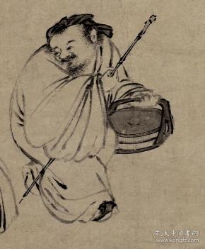 明 李士达 三驼图 78.5x30.