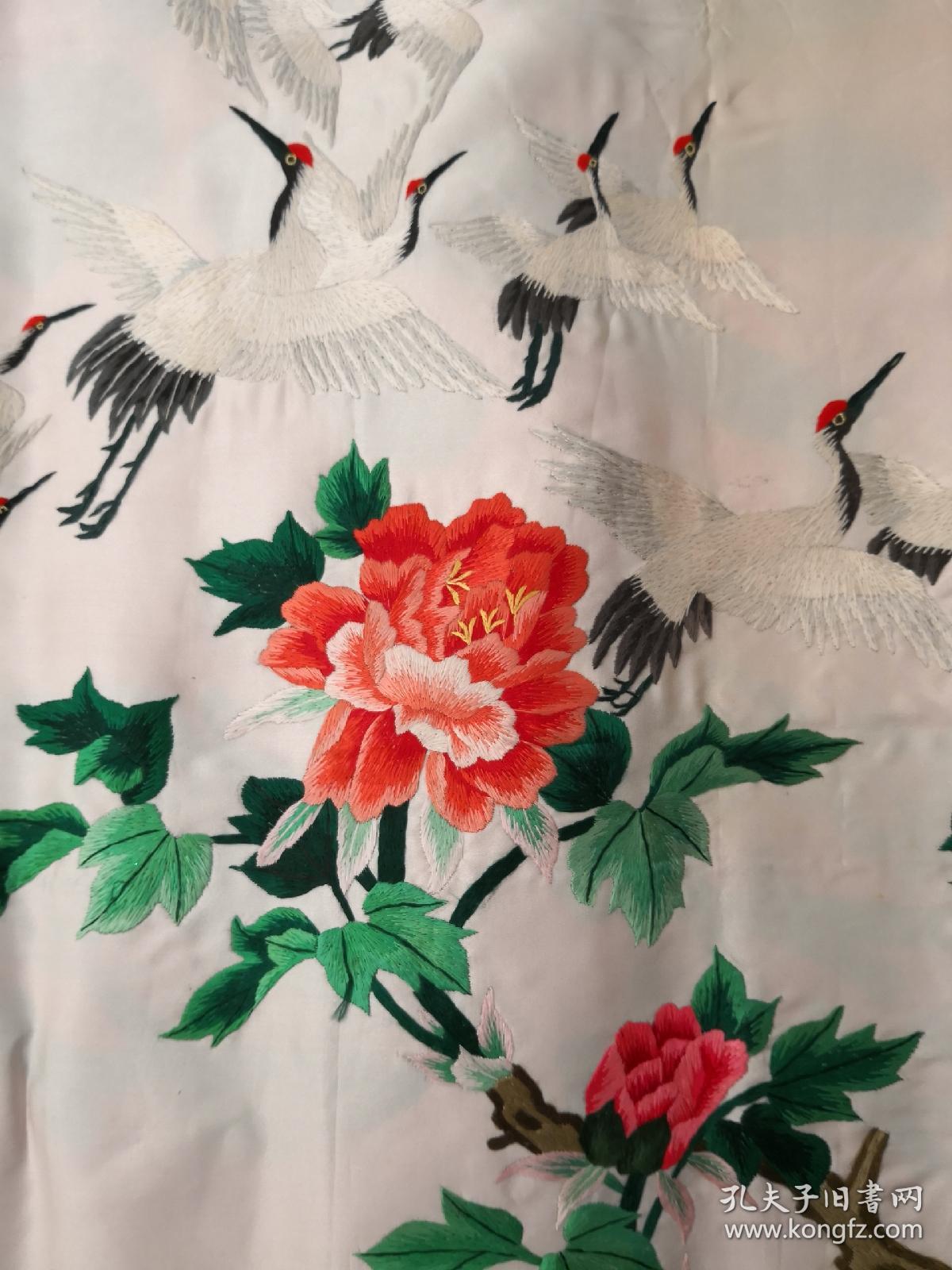 百鹤图(湘绣,150cm×72cm)