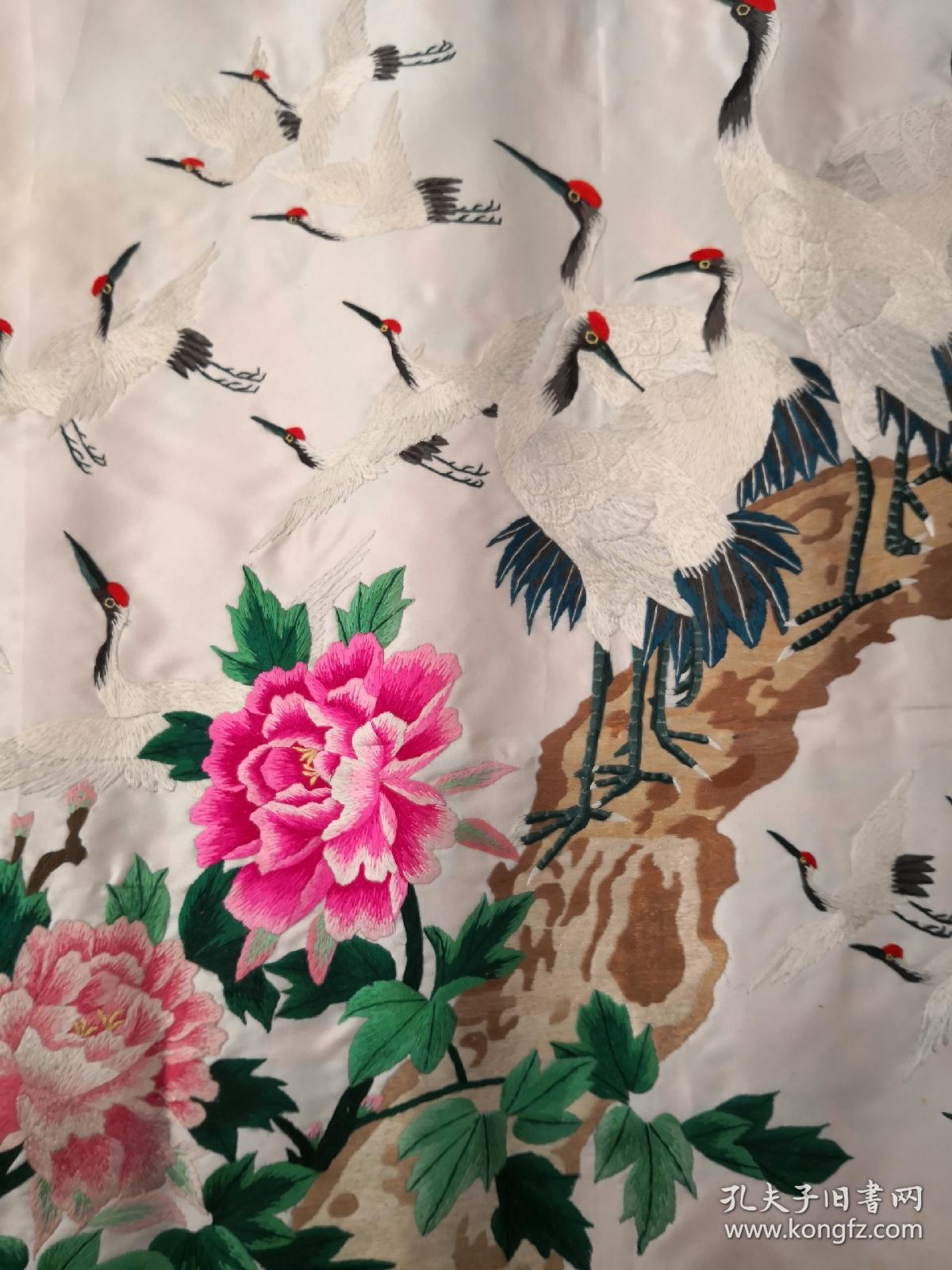 百鹤图(湘绣,150cm×72cm)