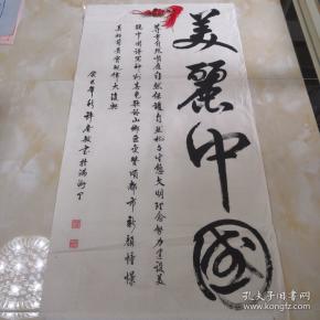 名人书法,许广敏作品,美丽中国