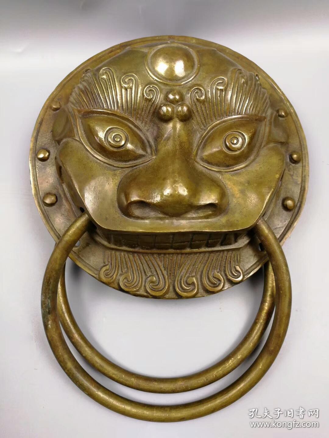 铜兽头门环一对 正常使用 尺寸如图