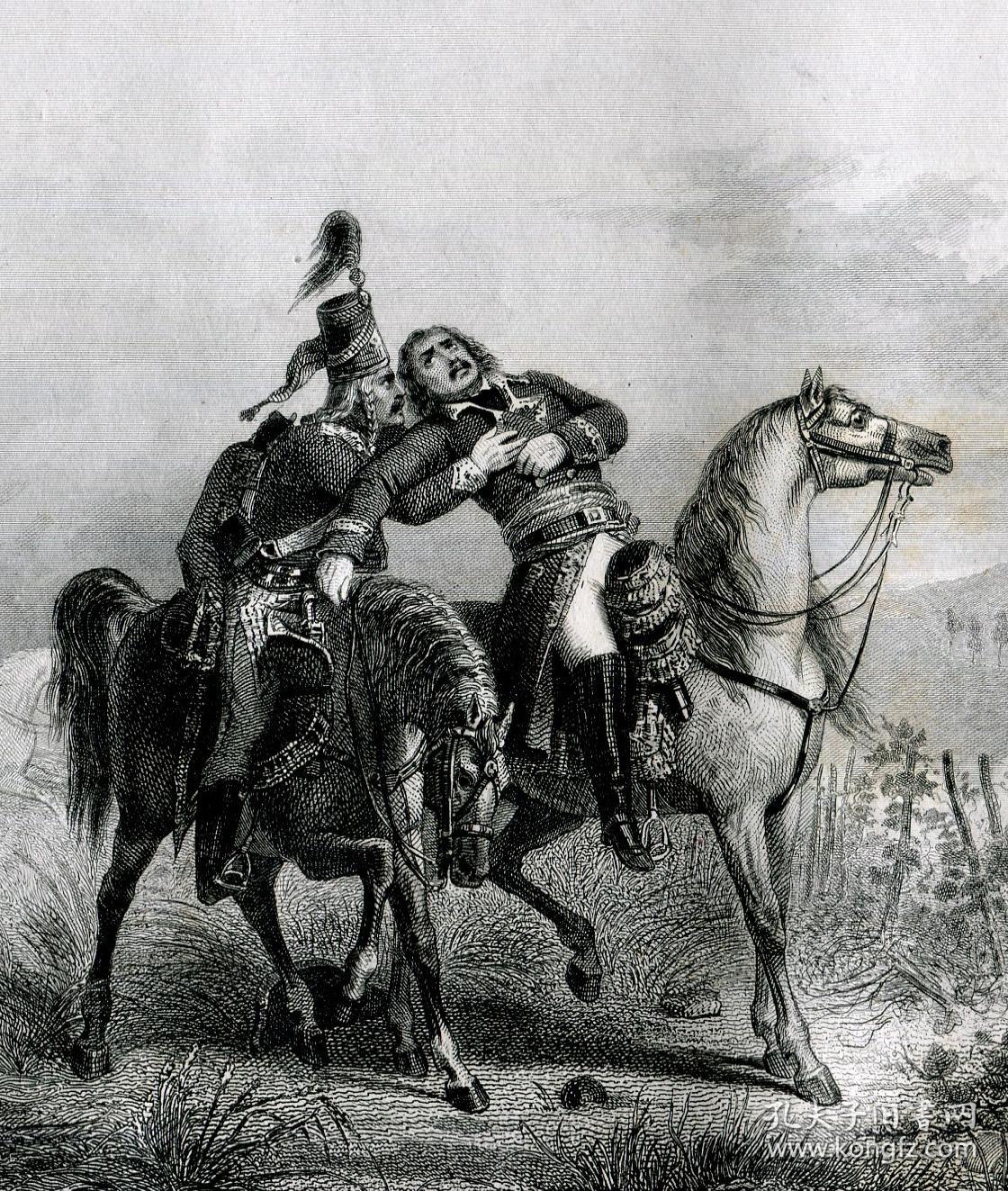 1845年钢版画德赛死于马伦哥29522厘米