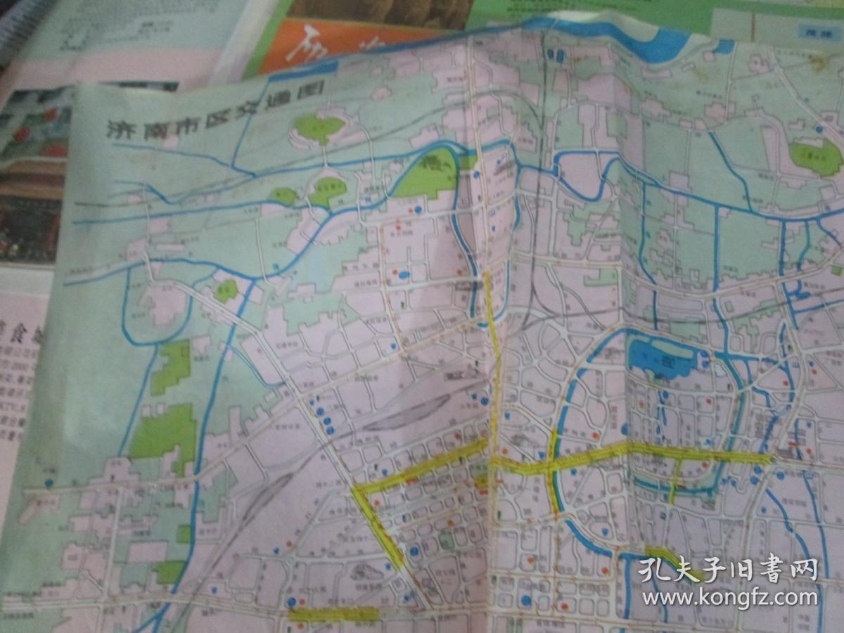 济南地图=济南市区交通图1988