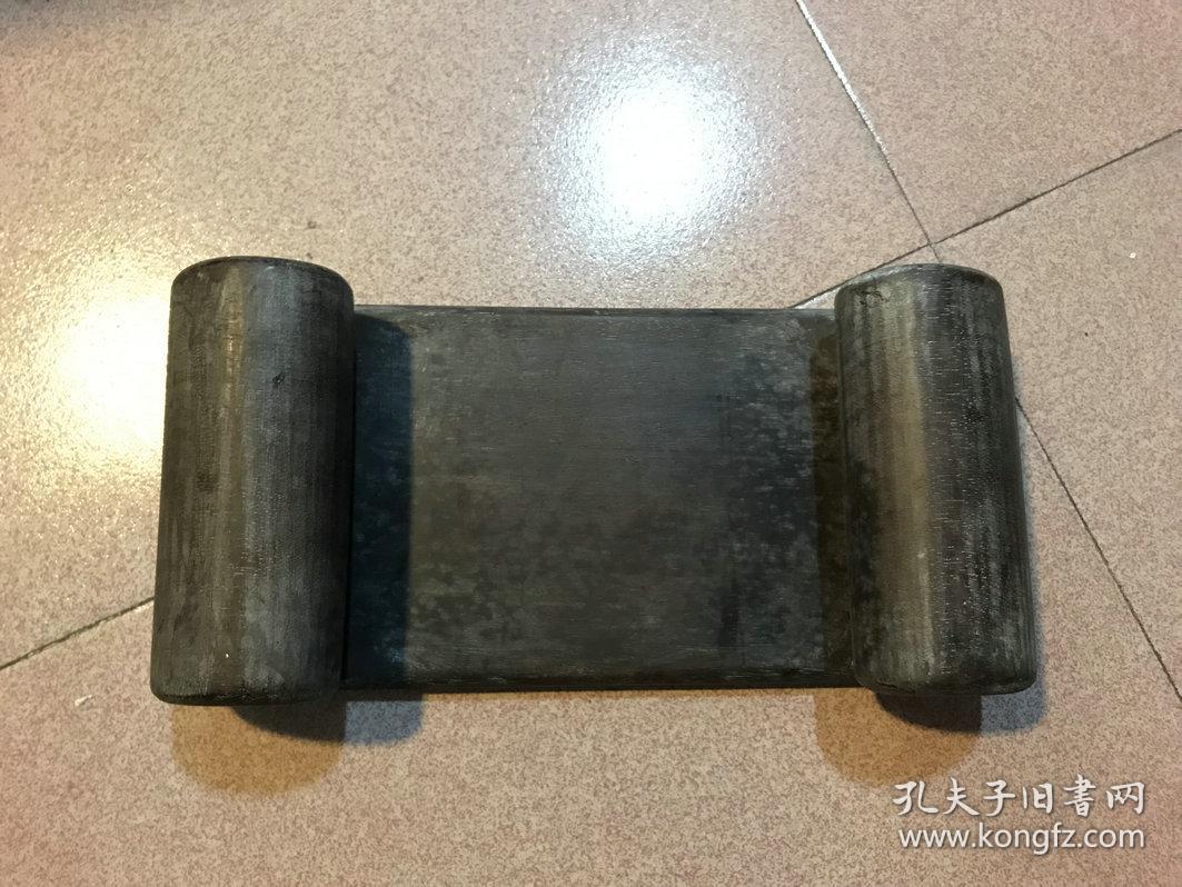 民国铁力木卷书底座