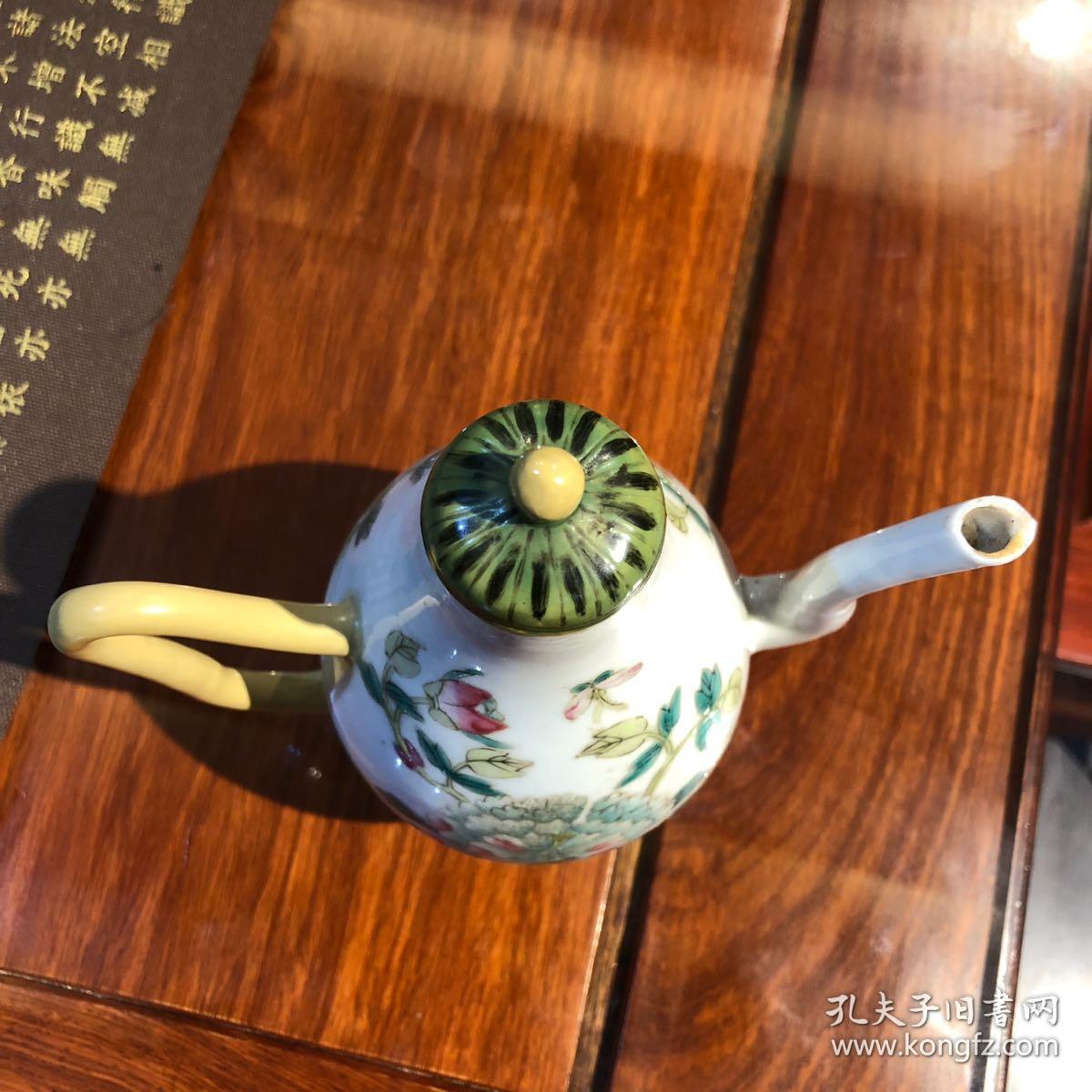 珠山名家余元昌造粉彩瓷壶