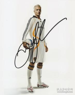 英国英超球星大卫贝克汉姆签名8寸塑封或冷裱
