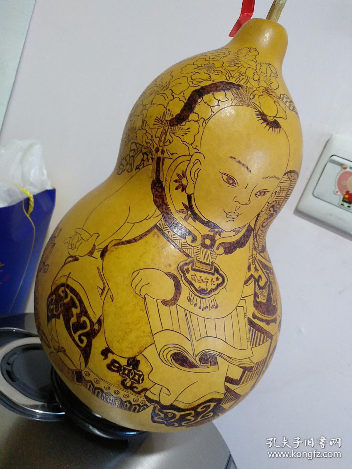 烙画葫芦—年画 天地玄黄宇宙洪荒日月盈昃辰宿列张寒来暑往秋收冬藏