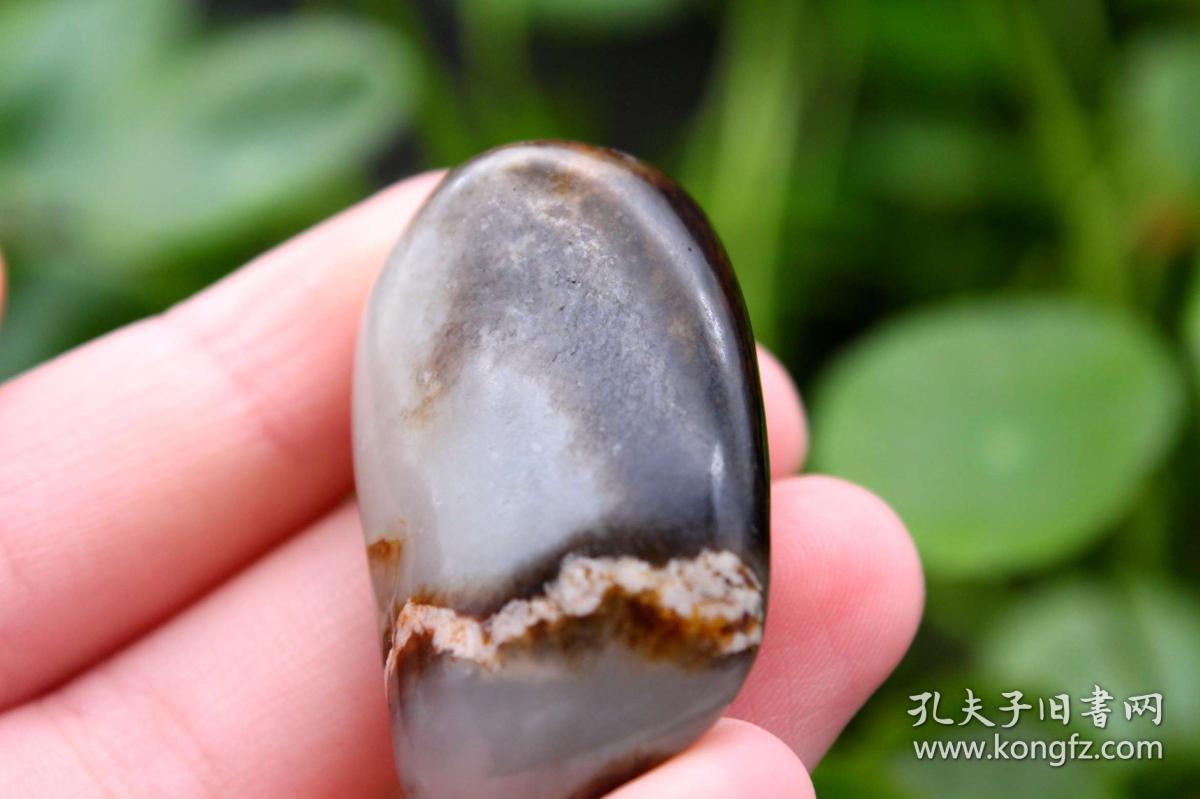 和田玉黑沁籽料财神挂件a00980