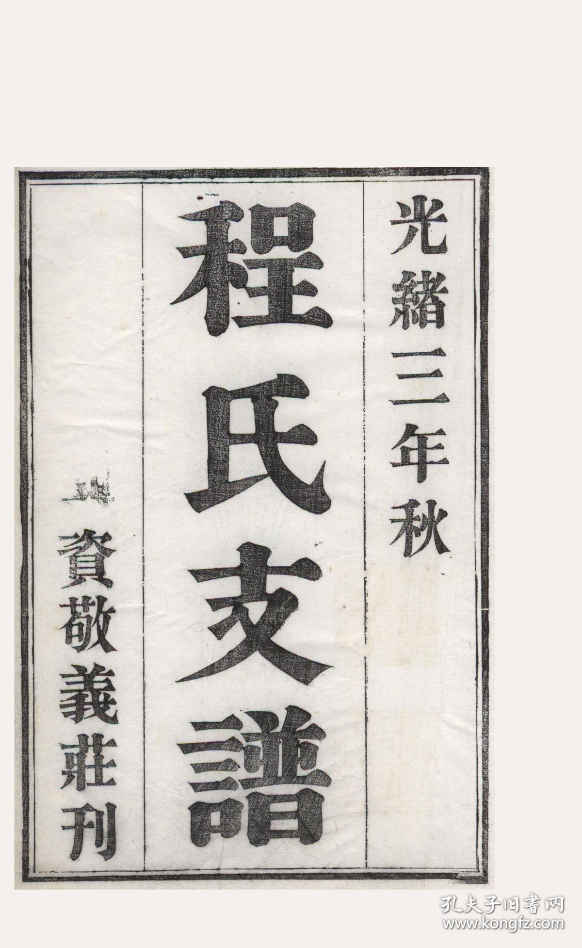 宗谱:程氏宗谱(郾公分下大和公总支派)大冶市金湖程兼万庄.8开