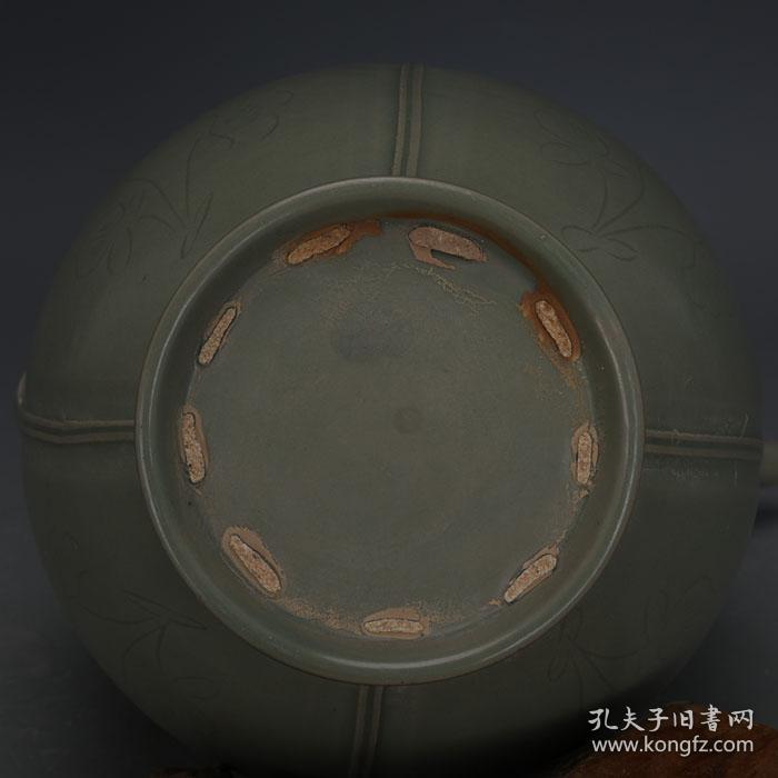 特价秒杀1600元宋代越窑青釉刻花支钉双系壶