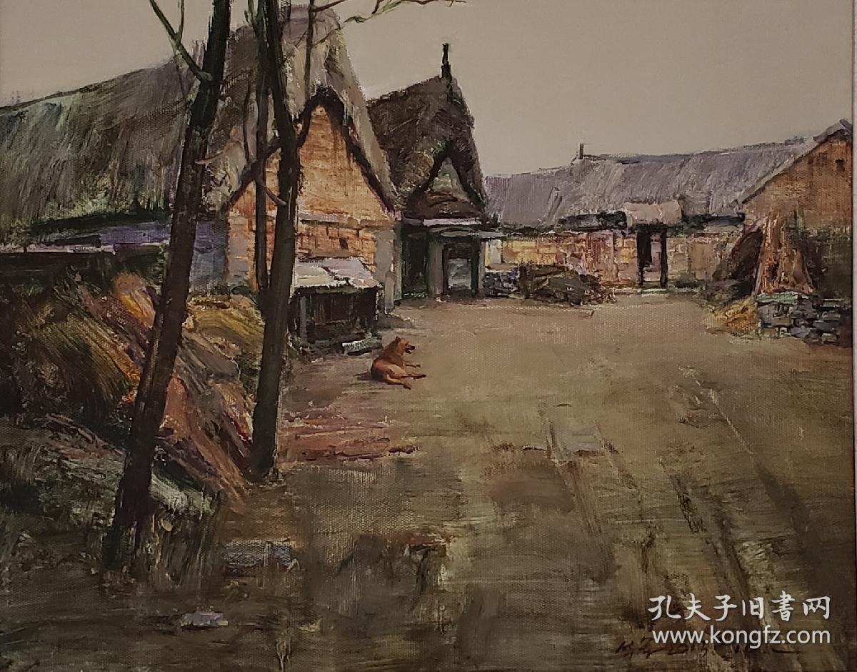 当代山东油画家 牟华军 《海草房》 50*40 &nbsp;9000.