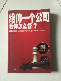 给你一个公司看你怎么管