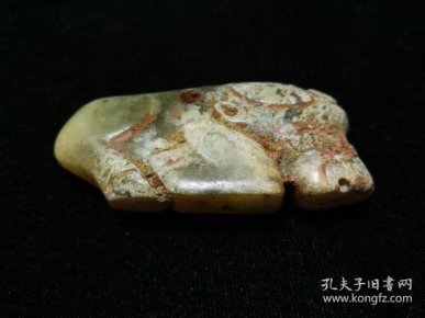 高古玉 生美 汉代圆雕玉牛把件