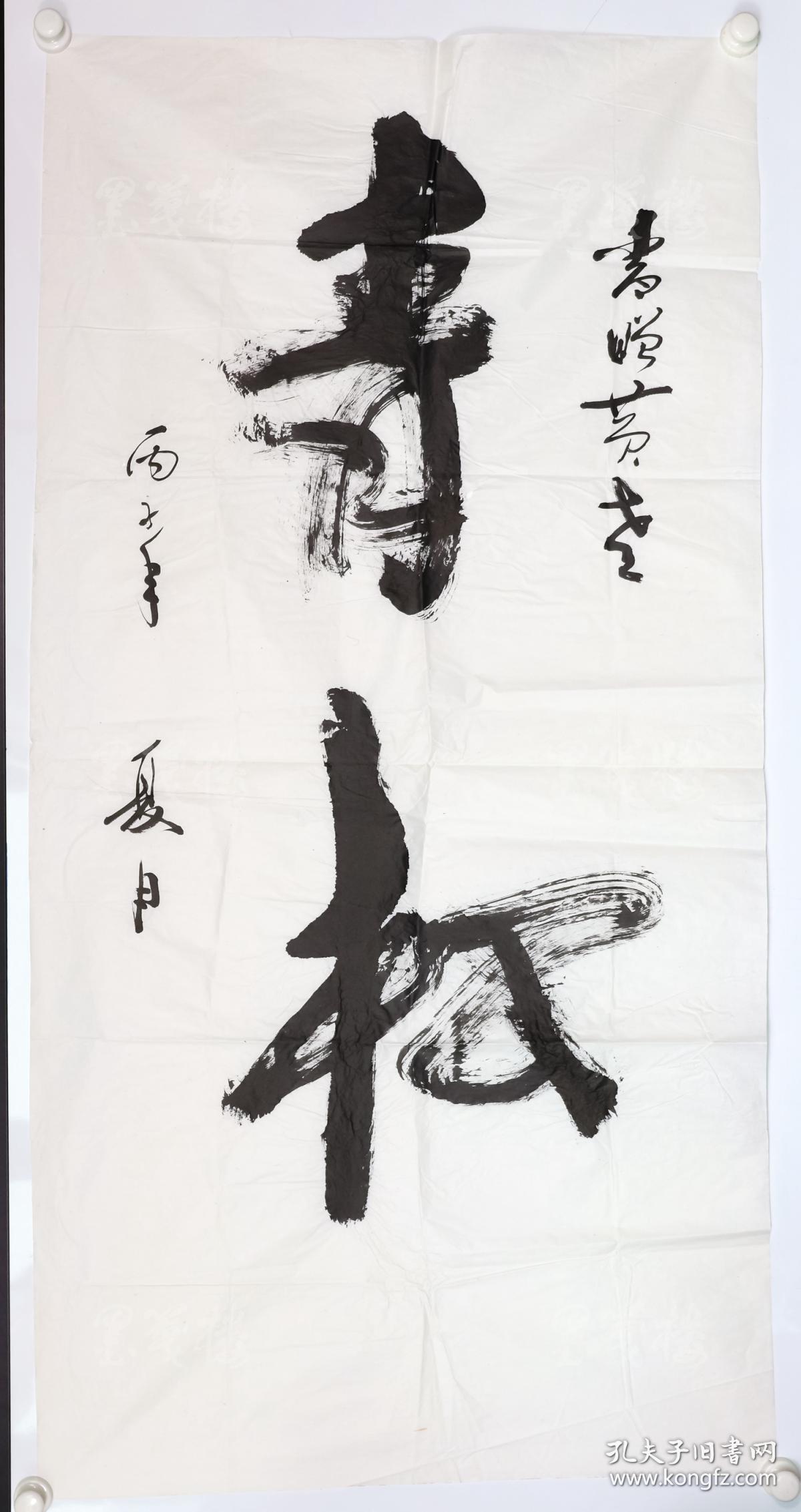 佚名书法家1996年青松书法作品一幅纸本软片约83平尺hxtx102035