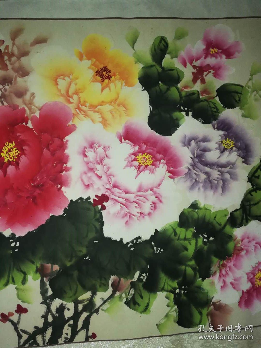 著名画家,墨宇大幅牡丹图