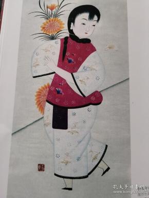 画页—-木板年画--迟家庄,扑灰年画-- 踢毽子--王述花78