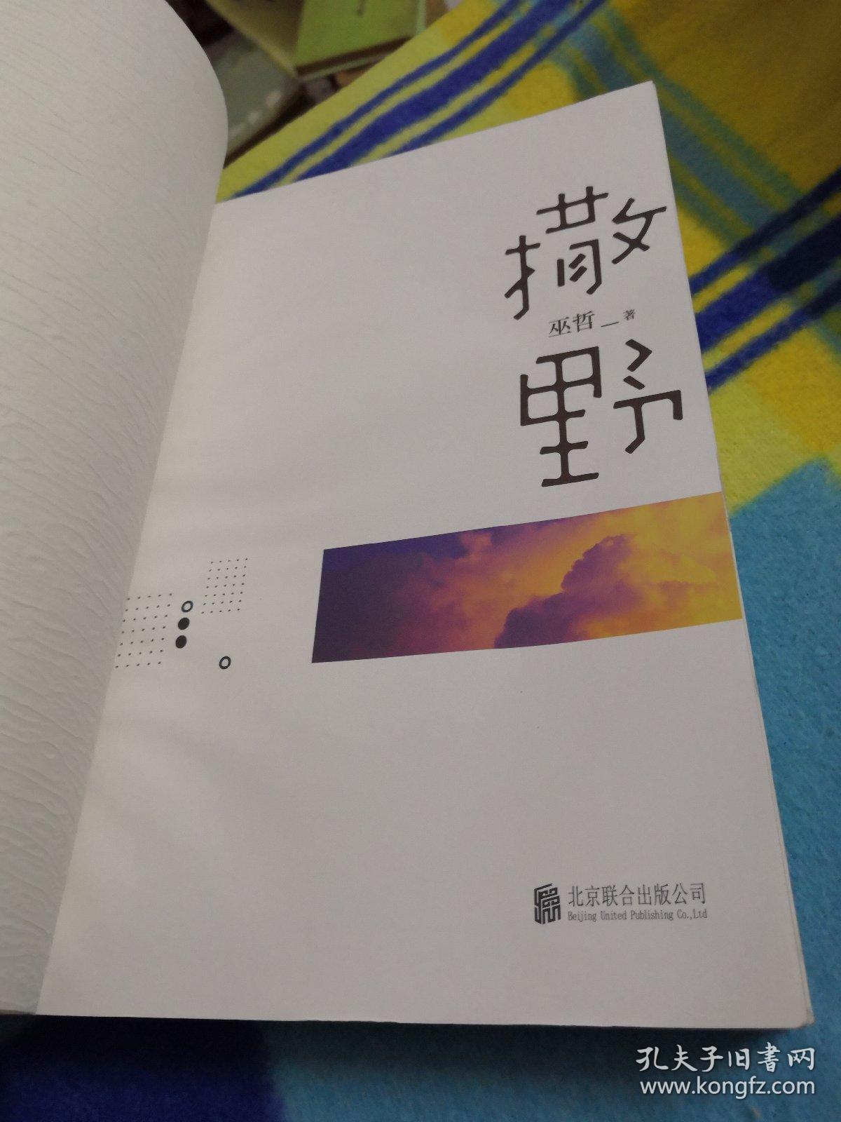 撒野(巫哲新书)