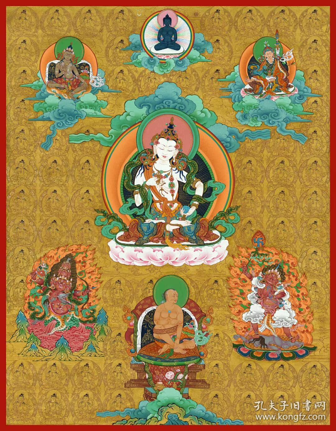 唐卡037纸本大小59718厘米宣纸原色微喷印制订单印制不支持退货