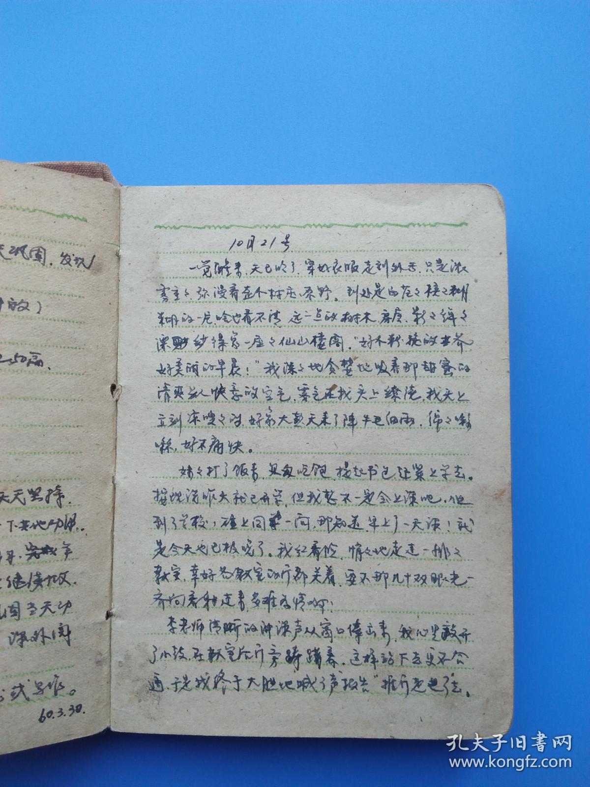 河北保定著名作家李树德的手写本《徐水日记》.