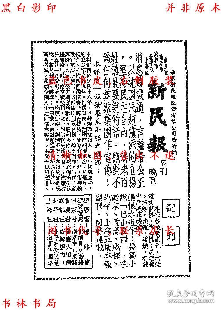 偶像-张恨水著-民国新民报社刊本(复印本)