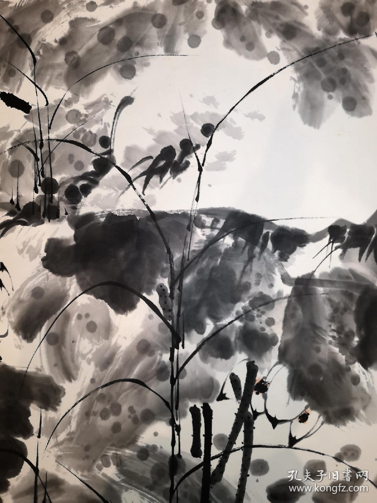 康宁款水墨荷花