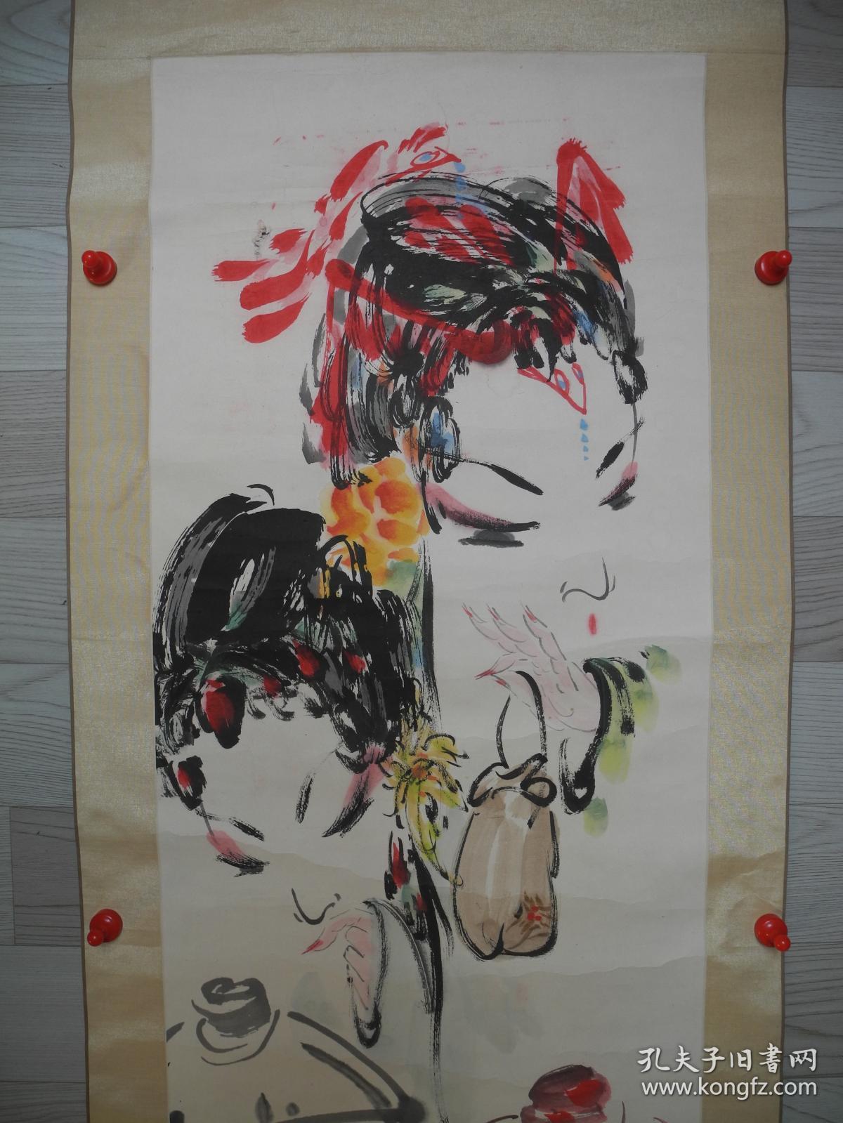 名家书画笔墨个性匠心独具李明臣的戏剧人物画锁麟囊9723