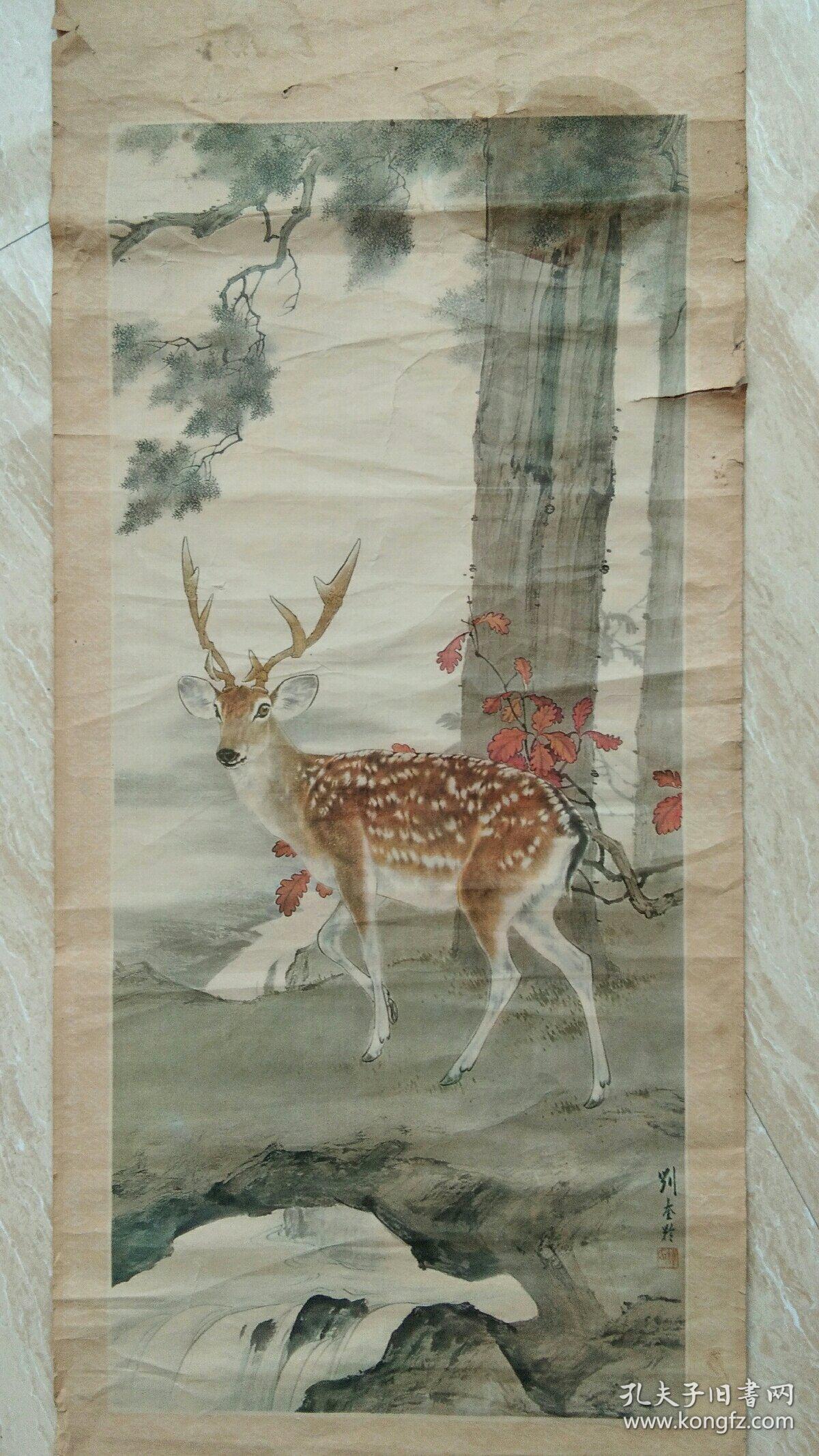 中国画鹿名家梅花鹿图片