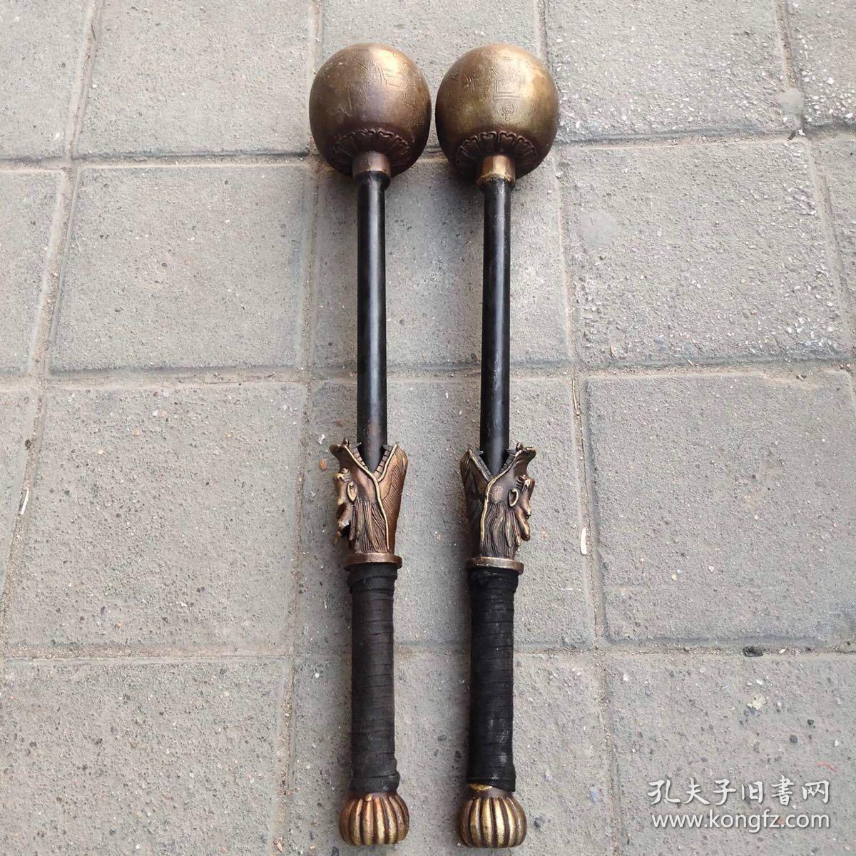 十八般兵器流星锤一对尺寸如图重约3640克