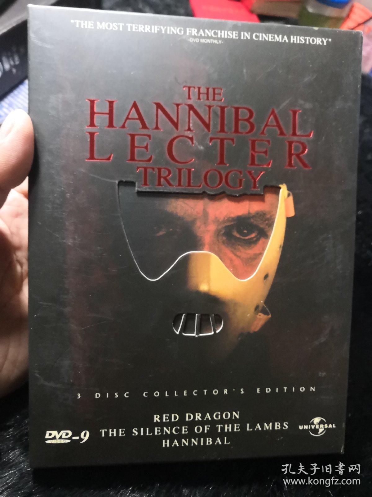 沉默的羔羊三部曲,原装盒,3张dvd碟.正版
