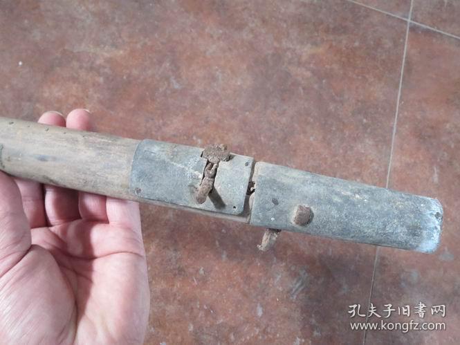 秤星漂亮的铜包民国老枣木秤杆一根